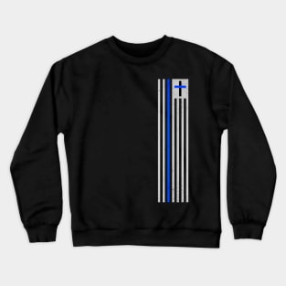 Blue Line Distressed Apparel Crewneck Sweatshirt